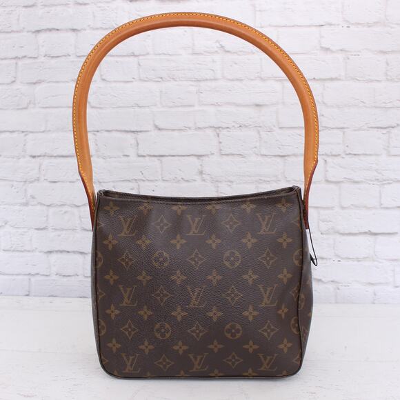 Louis Vuitton Looping MM Shoulder Bag Monogram Purse Tote Leather Handbag A3501 - Picture 1 of 12